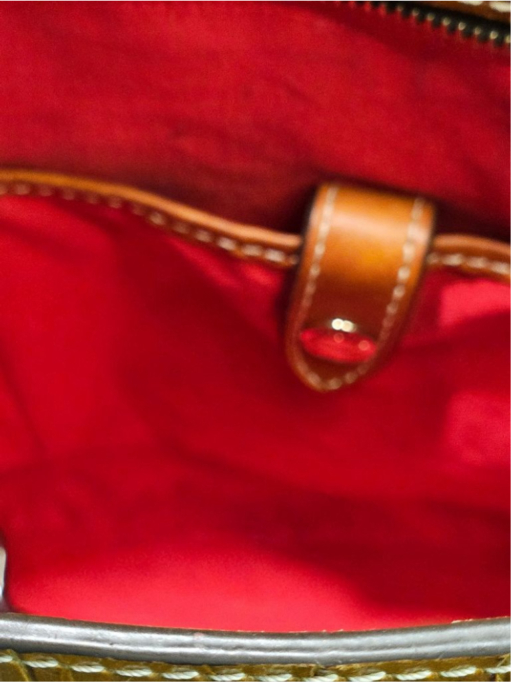 Dooney & Bourke Brown Croc Embossed Leather Tote Bag - Picture 9 of 16